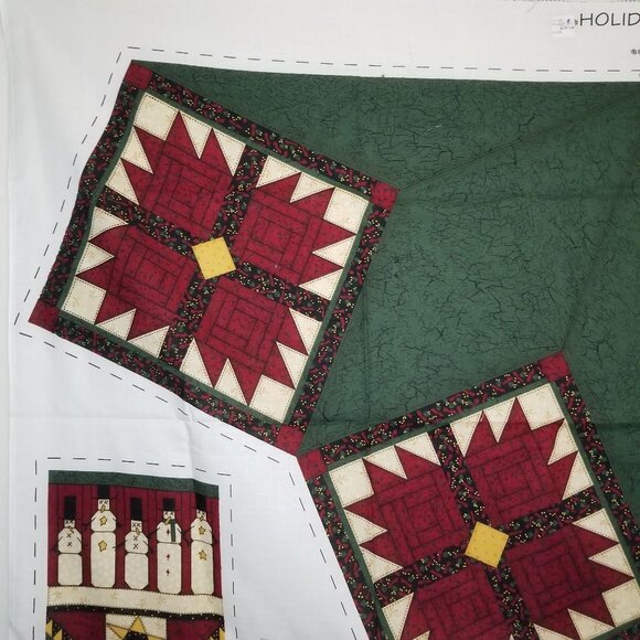 Leslie Beck Holiday Gatherings Tree Skirt & Stocking ONE PANEL Christmas fabric - Picture 6 of 7